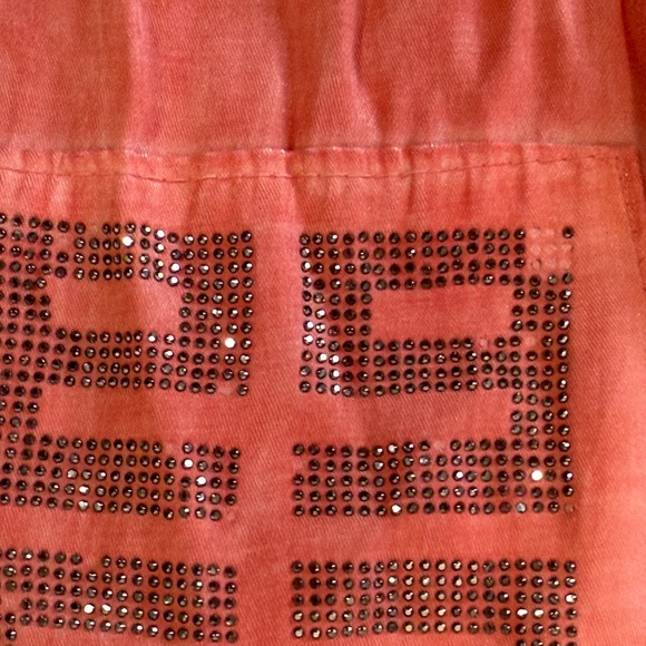 Venti6 Coral Pink Rhinestone Embellished Button up Shirt Sz S Italy YTK festival - Picture 6 of 6